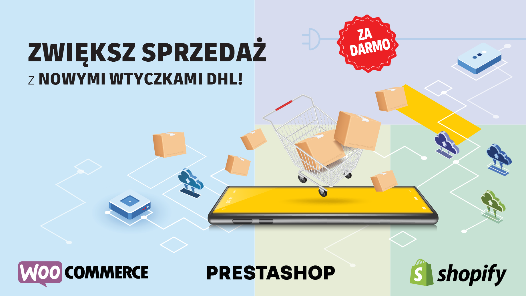 Nowa bezpłatna integracja DHL z Woocommerce! Pobierz wtyczkę.