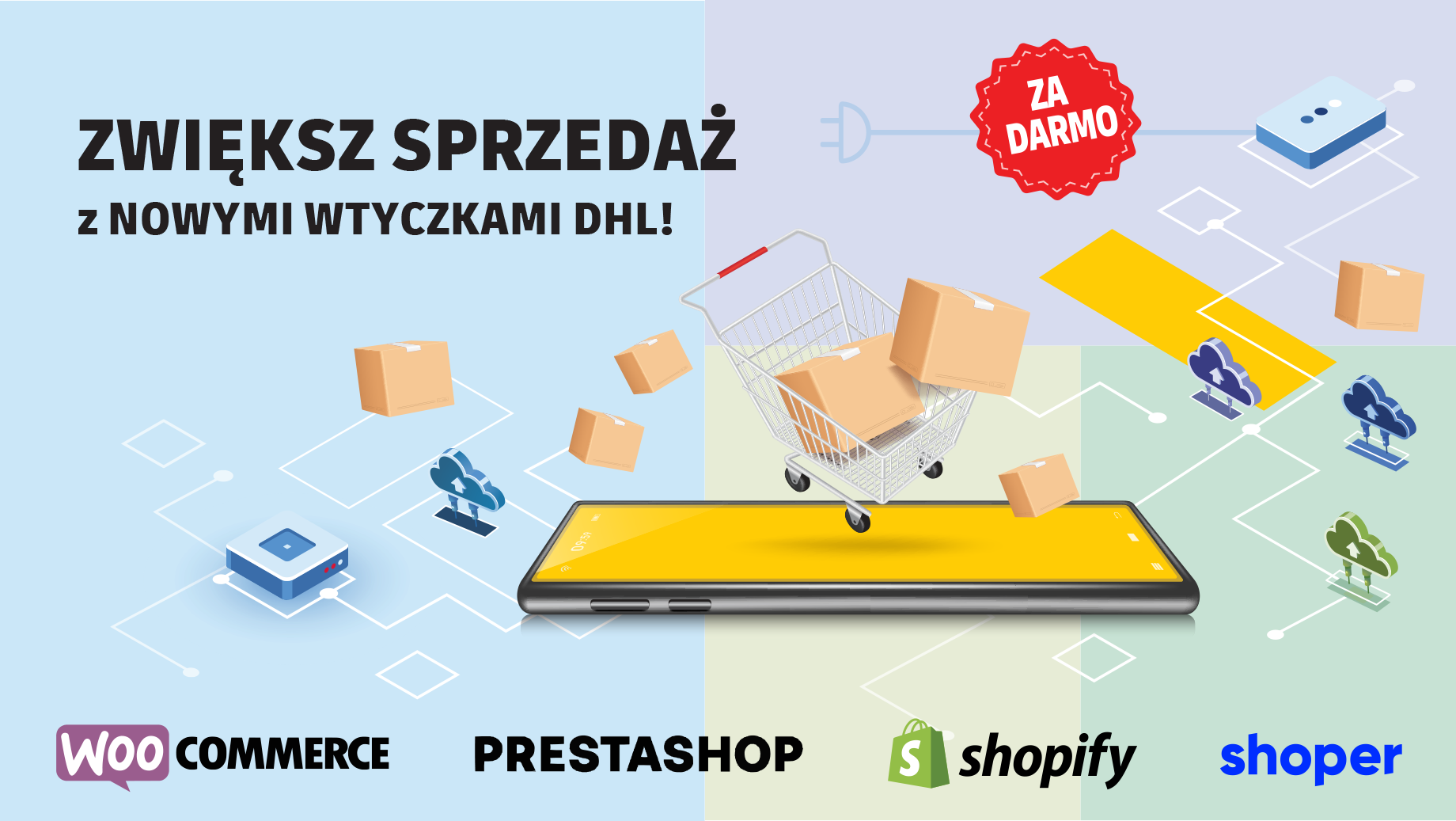 Nowa bezpłatna integracja DHL z Woocommerce! Pobierz wtyczkę.